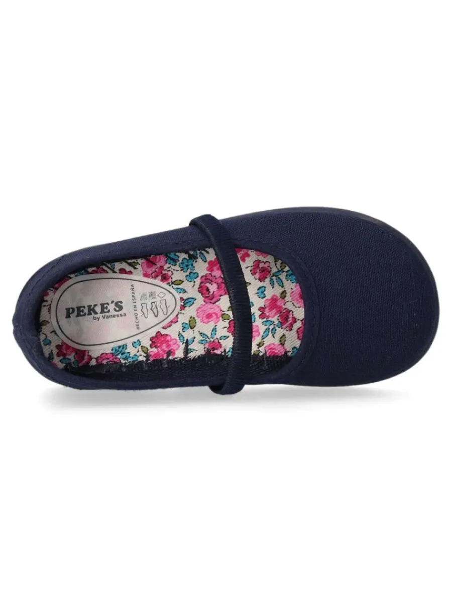 Sale PEKE'S by Vanessa PEKES Mercedita lona elástico niña RUI 01 MARINO