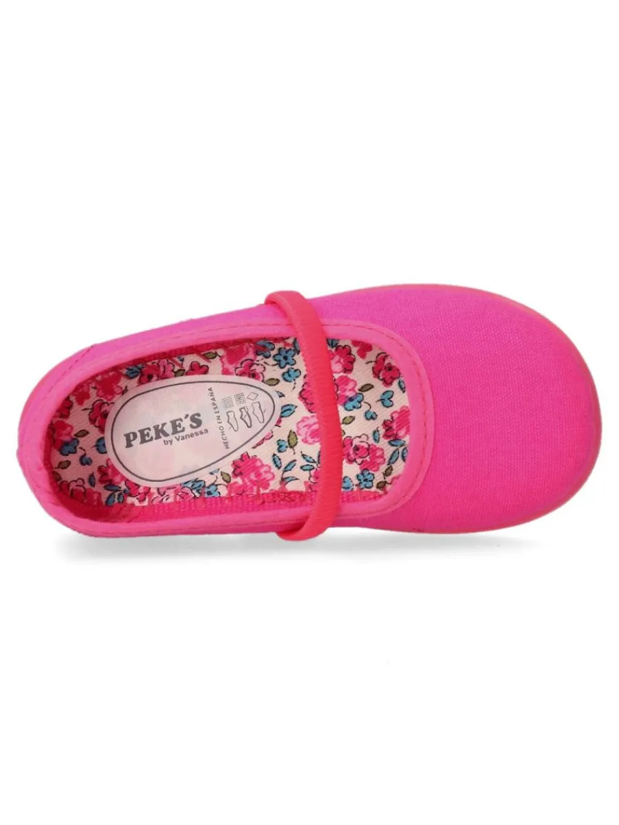 Sale PEKE'S by Vanessa PEKES Mercedita lona elástico niña RUI 01 FUXIA