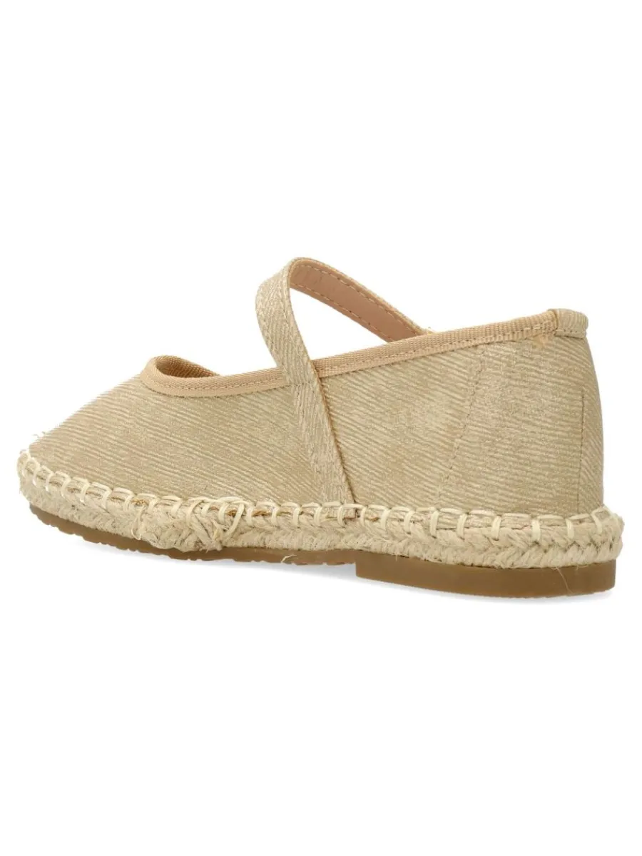 Clearance PEKE'S by Vanessa PEKES Mercedita plana brillo yute niña