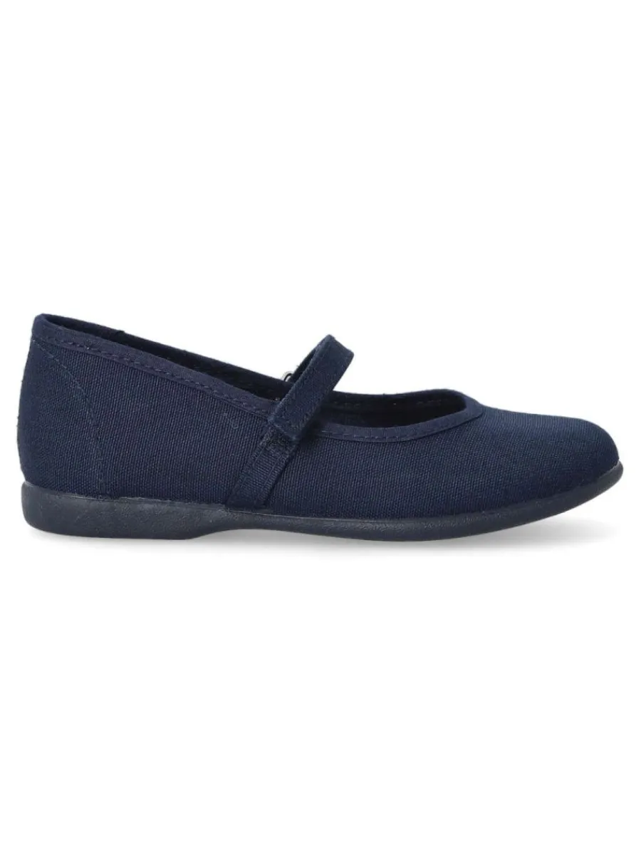 New PEKE'S by Vanessa PEKES Merceditas lona velcro niña BAT 11301 MARINO