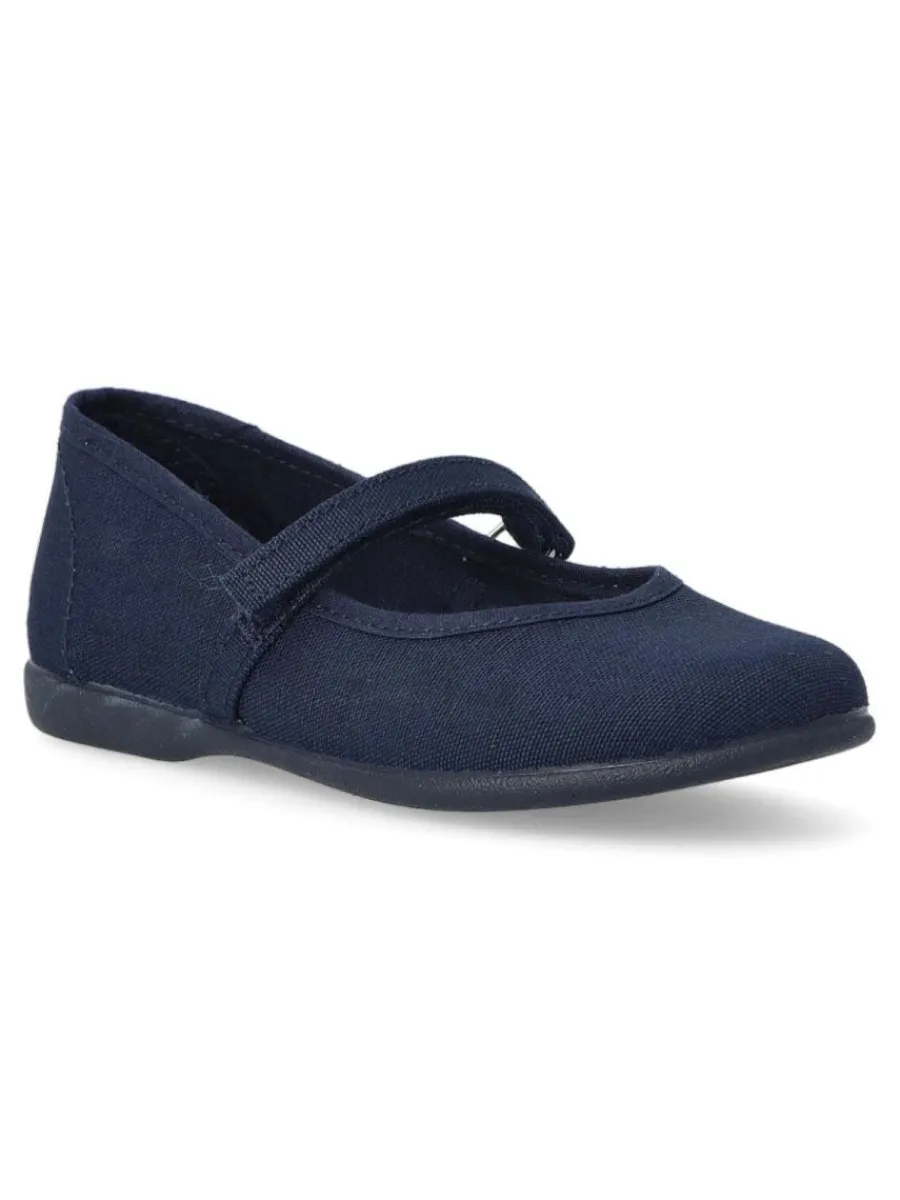 New PEKE'S by Vanessa PEKES Merceditas lona velcro niña BAT 11301 MARINO
