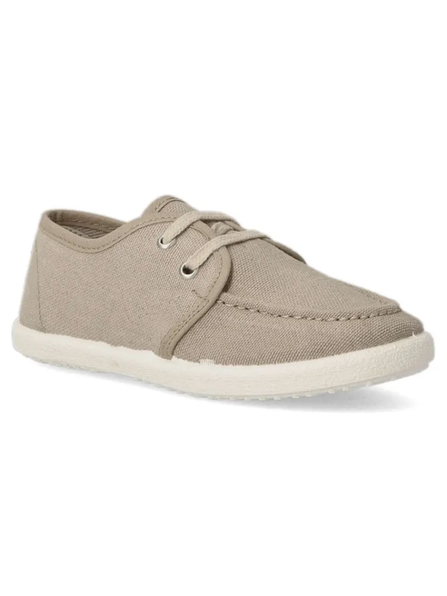 Discount PEKE'S by Vanessa PEKES Náutico lona cordón niño BAT 415/122E TAUPE