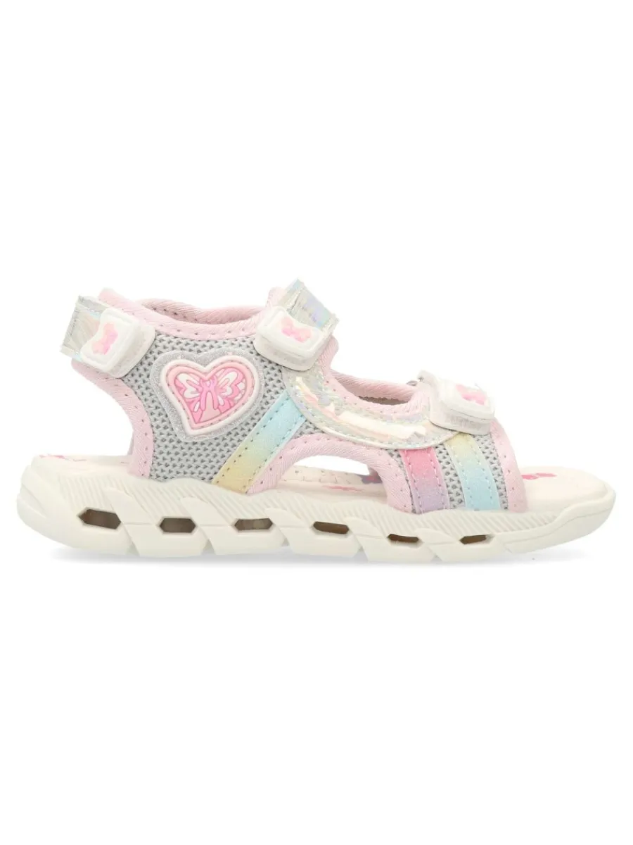 New PEKE'S by Vanessa PEKES Sandalia casual brillo y luces niña