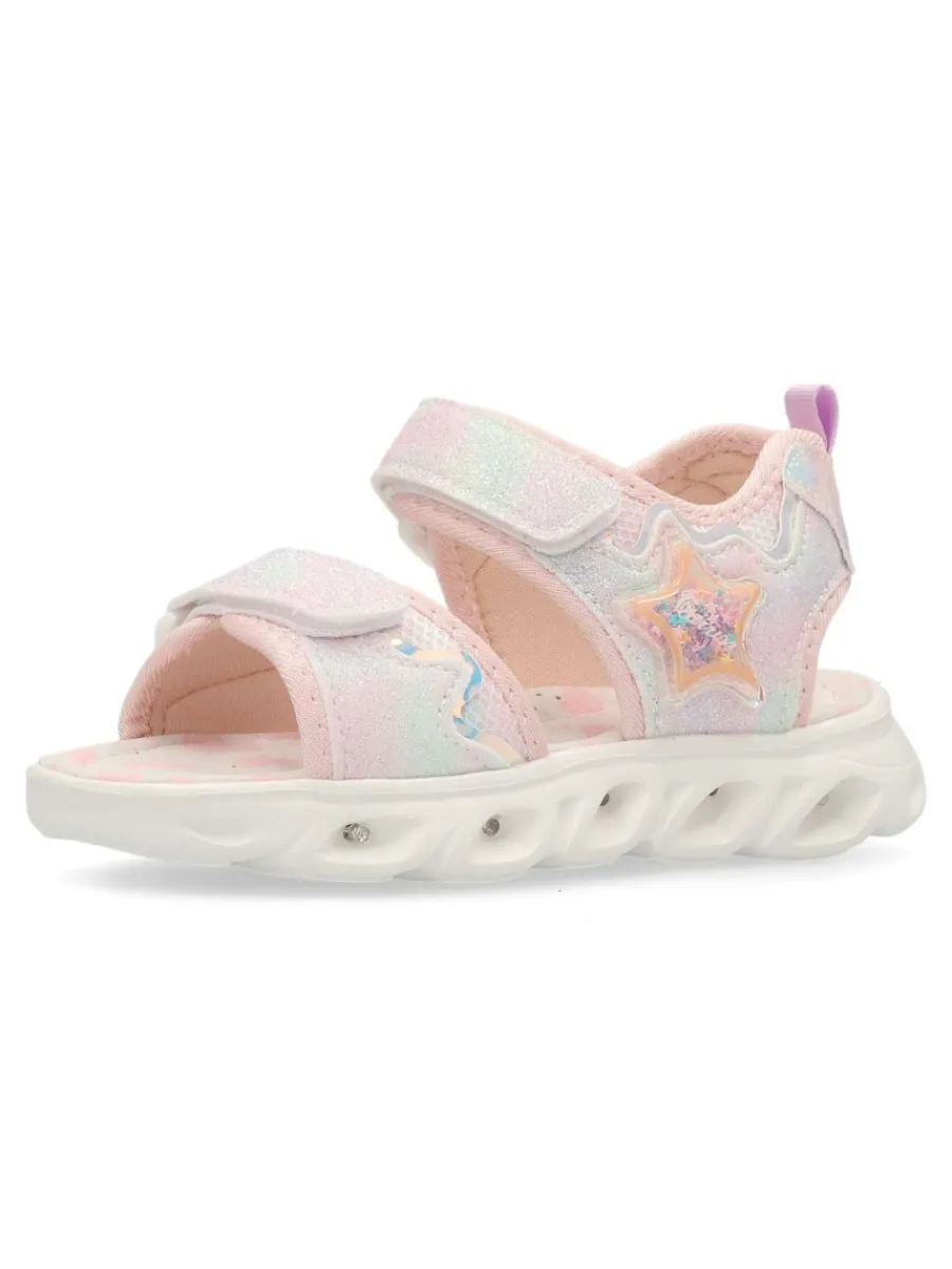 Sale PEKE'S by Vanessa PEKES Sandalia casual brillo y luces niña
