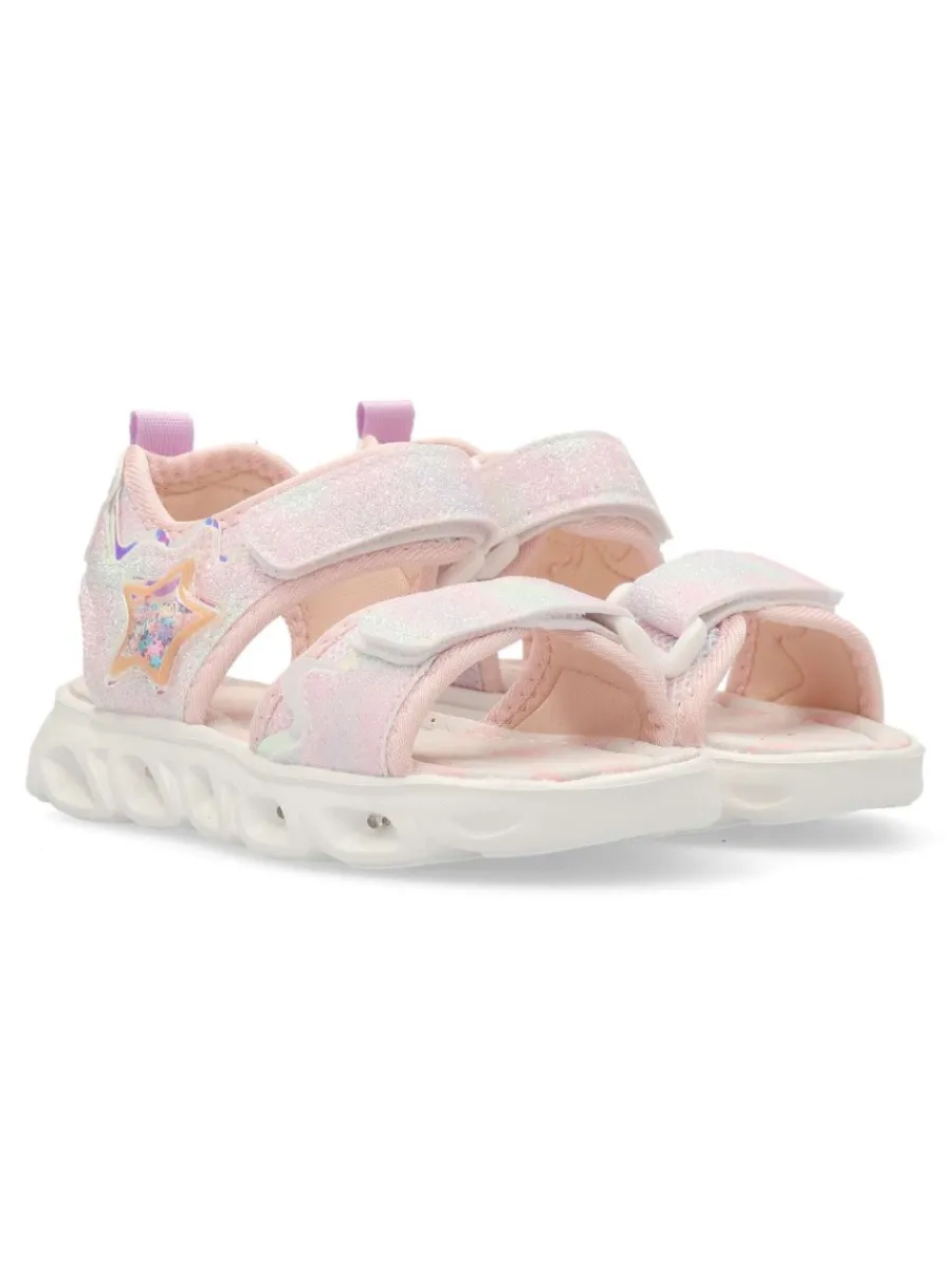 Sale PEKE'S by Vanessa PEKES Sandalia casual brillo y luces niña