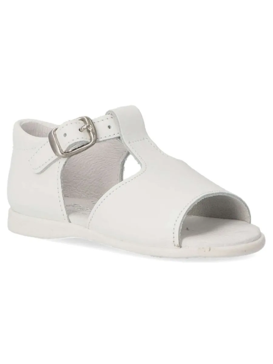 Discount PEKE'S by Vanessa PEKES Sandalia cómoda de piel niño PET 3178C BLANCO