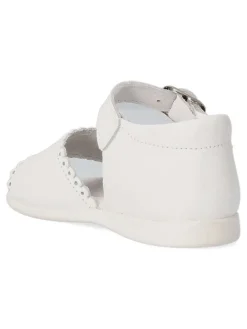 Fashion PEKE'S by Vanessa PEKES Sandalia cómoda de piel niña PET 3179C BLANCO