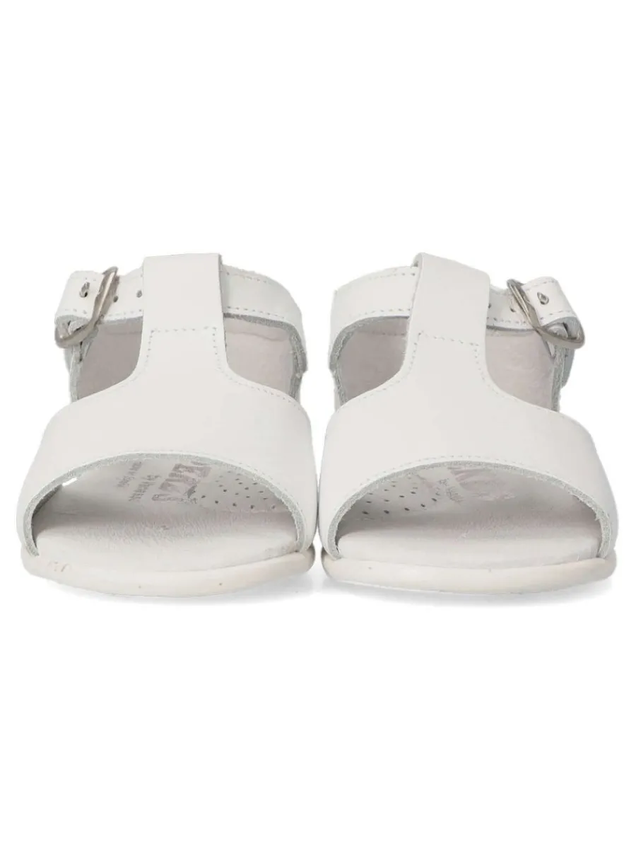 Discount PEKE'S by Vanessa PEKES Sandalia cómoda de piel niño PET 3178C BLANCO