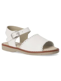 Hot PEKE'S by Vanessa PEKES Sandalia de piel cómoda niña PET 2186C BLANCO