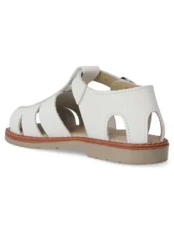 Clearance PEKE'S by Vanessa PEKES Sandalia de piel cómoda niño PET 3129C BLANCO