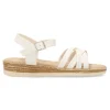 Fashion PEKE'S by Vanessa PEKES Sandalia efecto yute tiras blancas