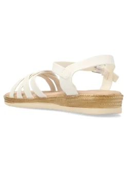 Fashion PEKE'S by Vanessa PEKES Sandalia efecto yute tiras blancas