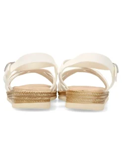 Fashion PEKE'S by Vanessa PEKES Sandalia efecto yute tiras blancas
