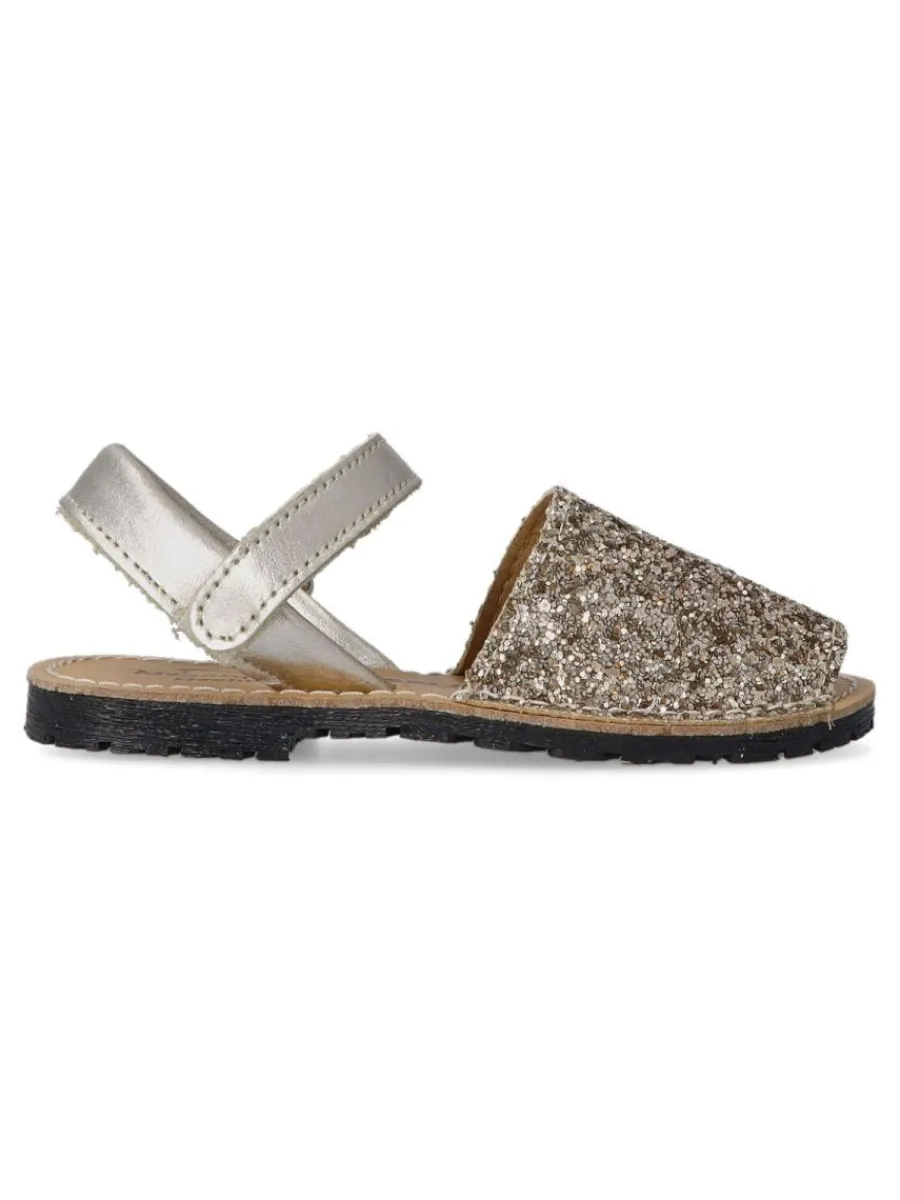 Clearance PEKE'S by Vanessa PEKES Sandalia menorquina glitter piel