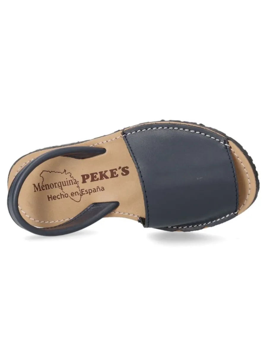 Discount PEKE'S by Vanessa PEKES Sandalia menorquina de piel IBI 550KL MARINO