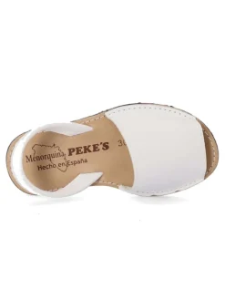 Clearance PEKE'S by Vanessa PEKES Sandalia menorquina de piel IBI 550KL BLANCO