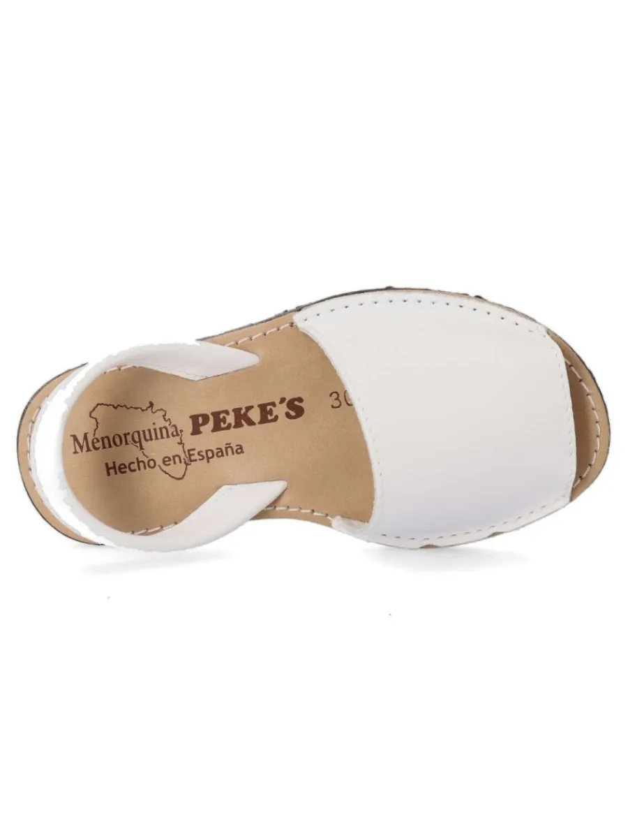 Clearance PEKE'S by Vanessa PEKES Sandalia menorquina de piel IBI 550KL BLANCO