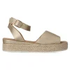 Discount PEKE'S by Vanessa PEKES Sandalia metalizada yute hebilla