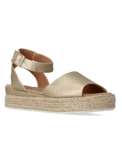 Discount PEKE'S by Vanessa PEKES Sandalia metalizada yute hebilla