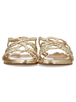 Clearance PEKE'S by Vanessa PEKES Sandalia metalizada tiras trenzadas