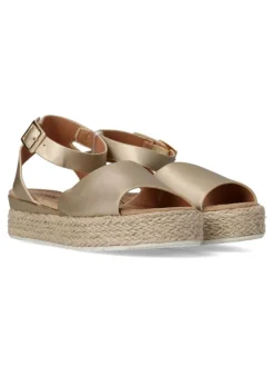Discount PEKE'S by Vanessa PEKES Sandalia metalizada yute hebilla