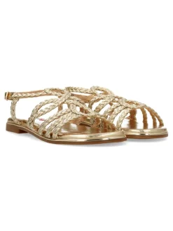 Clearance PEKE'S by Vanessa PEKES Sandalia metalizada tiras trenzadas