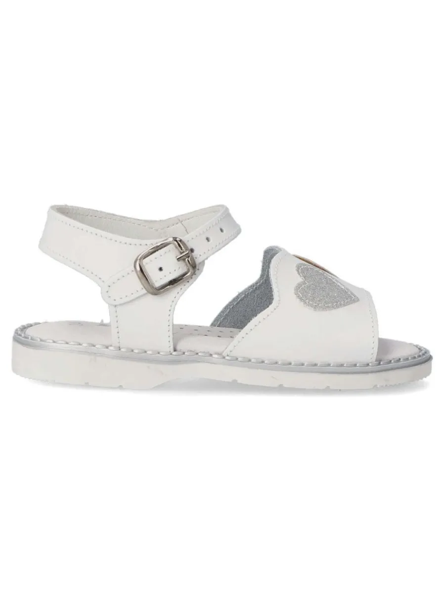 Online PEKE'S by Vanessa PEKES Sandalia piel hebilla niña PET 1060C05 BLANCO