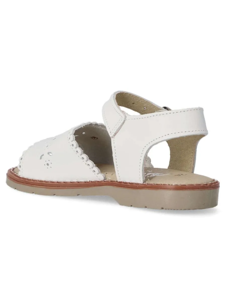 Fashion PEKE'S by Vanessa PEKES Sandalia piel hebilla niña PET 1081 BLANCO