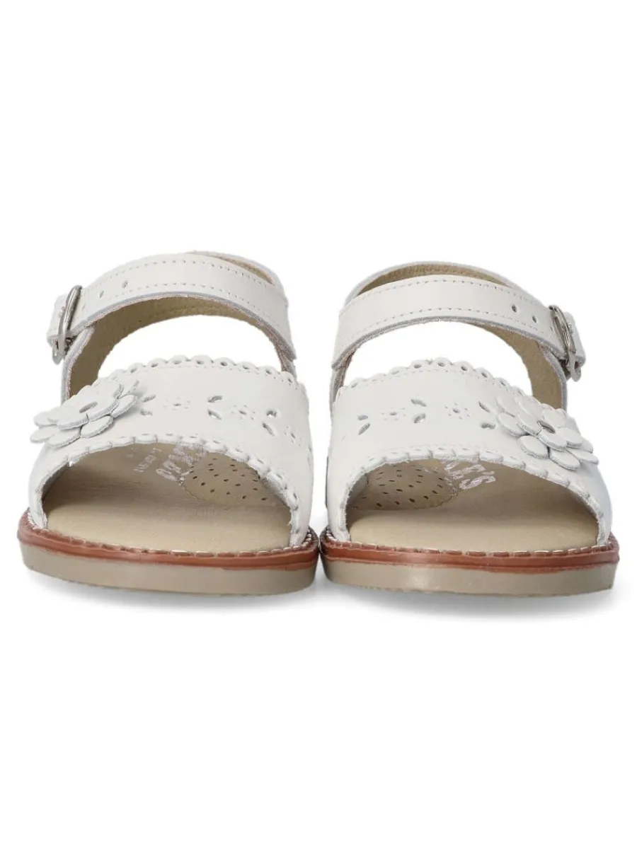 Fashion PEKE'S by Vanessa PEKES Sandalia piel hebilla niña PET 1081 BLANCO