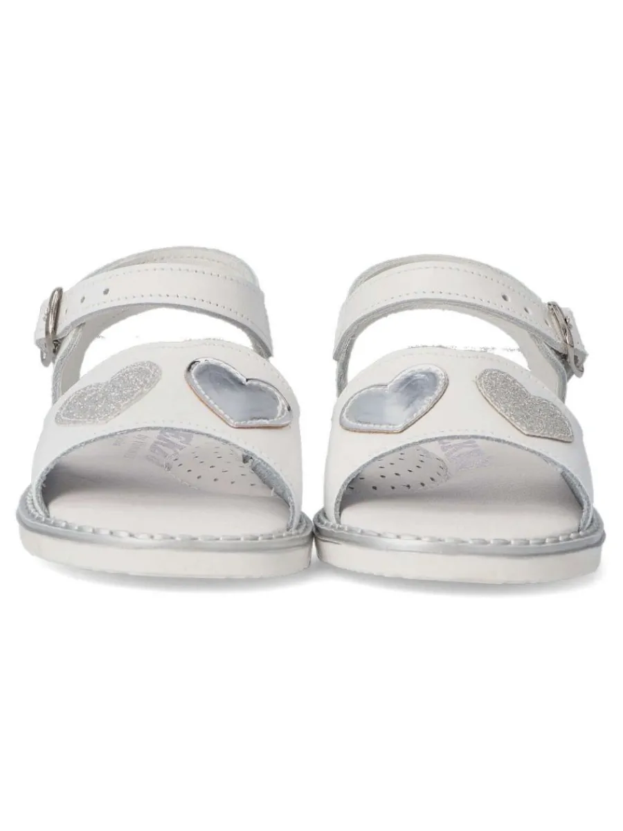 Online PEKE'S by Vanessa PEKES Sandalia piel hebilla niña PET 1060C05 BLANCO
