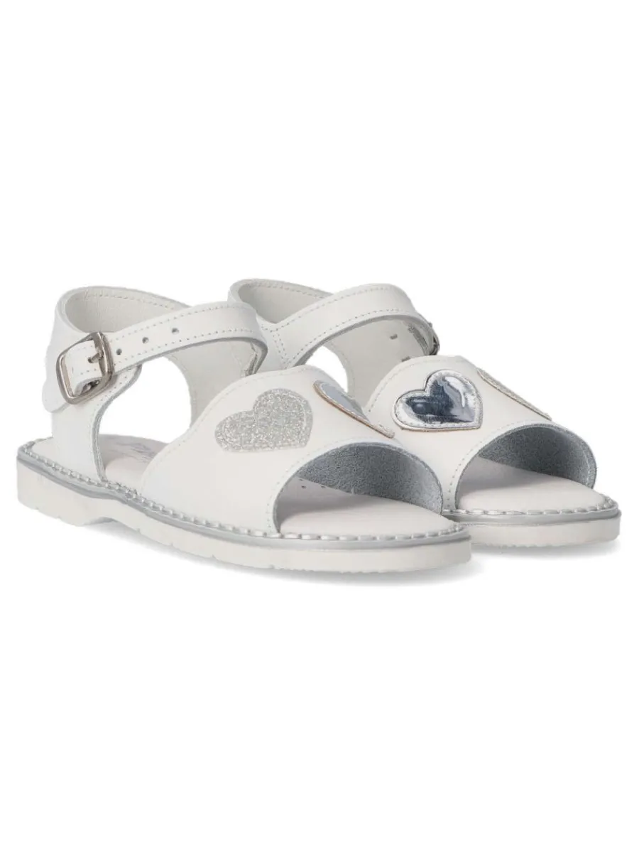 Online PEKE'S by Vanessa PEKES Sandalia piel hebilla niña PET 1060C05 BLANCO