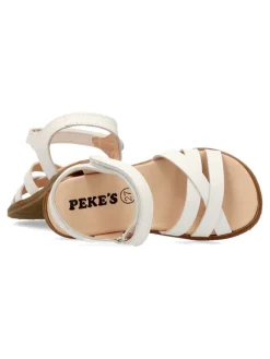 Discount PEKE'S by Vanessa PEKES Sandalia respetuosa piel blanca