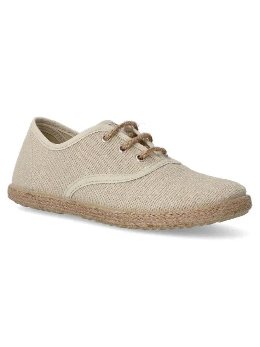 Fashion PEKE'S by Vanessa PEKES Zapatilla alpargata lino niño BAT 47631 TAUPE