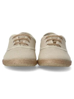 Fashion PEKE'S by Vanessa PEKES Zapatilla alpargata lino niño BAT 47631 TAUPE