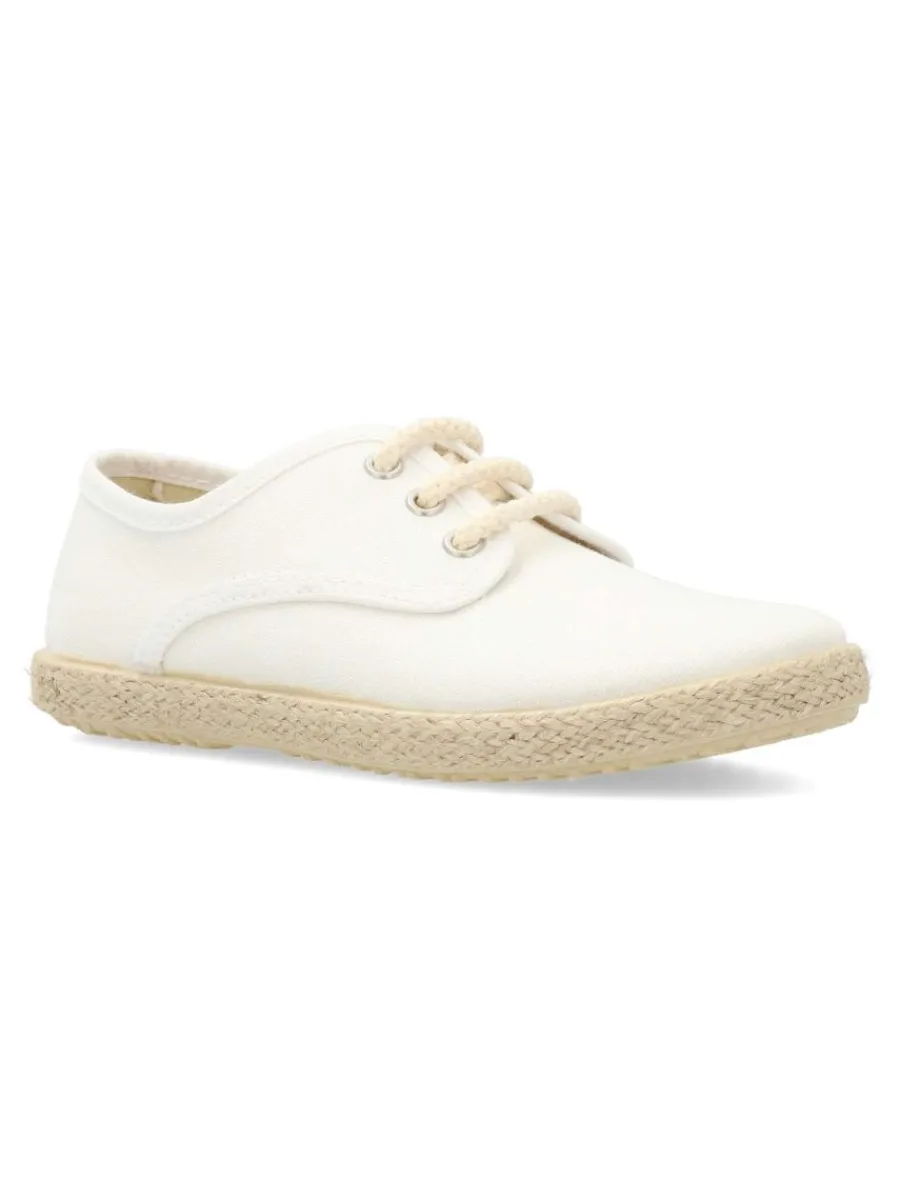 Discount PEKE'S by Vanessa PEKES Zapatilla blucher yute lino blanco