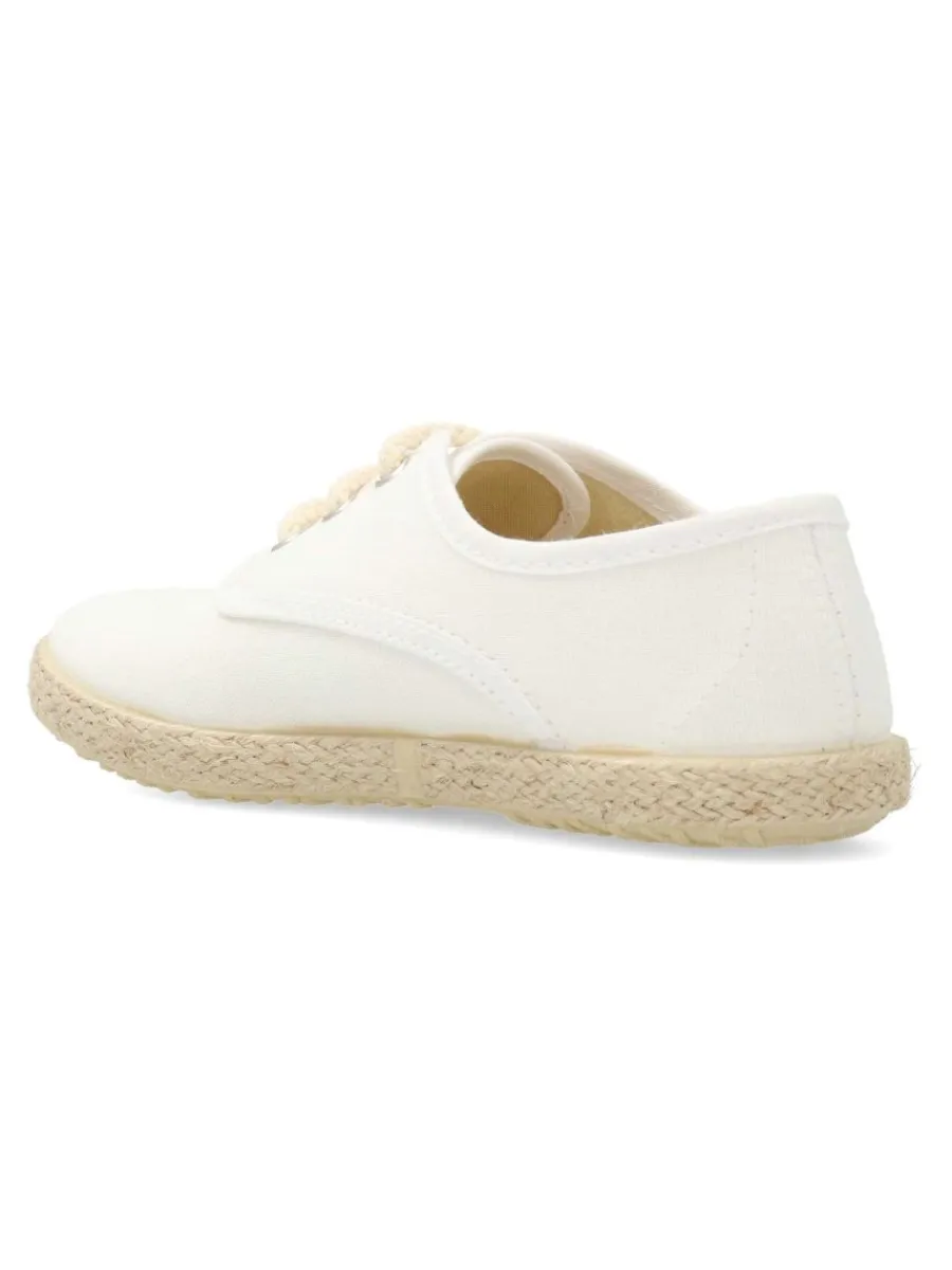 Discount PEKE'S by Vanessa PEKES Zapatilla blucher yute lino blanco