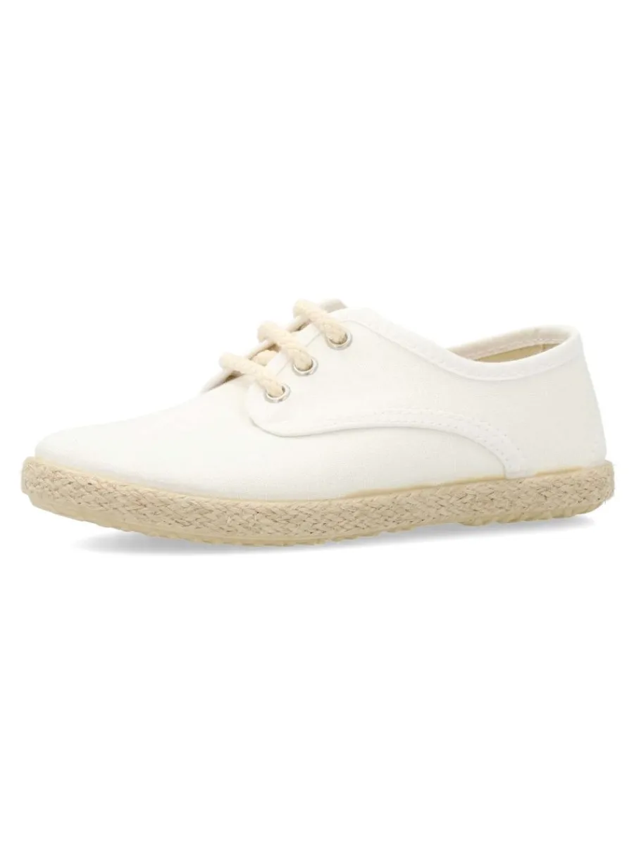 Discount PEKE'S by Vanessa PEKES Zapatilla blucher yute lino blanco