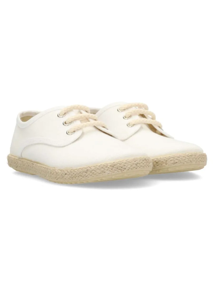 Discount PEKE'S by Vanessa PEKES Zapatilla blucher yute lino blanco