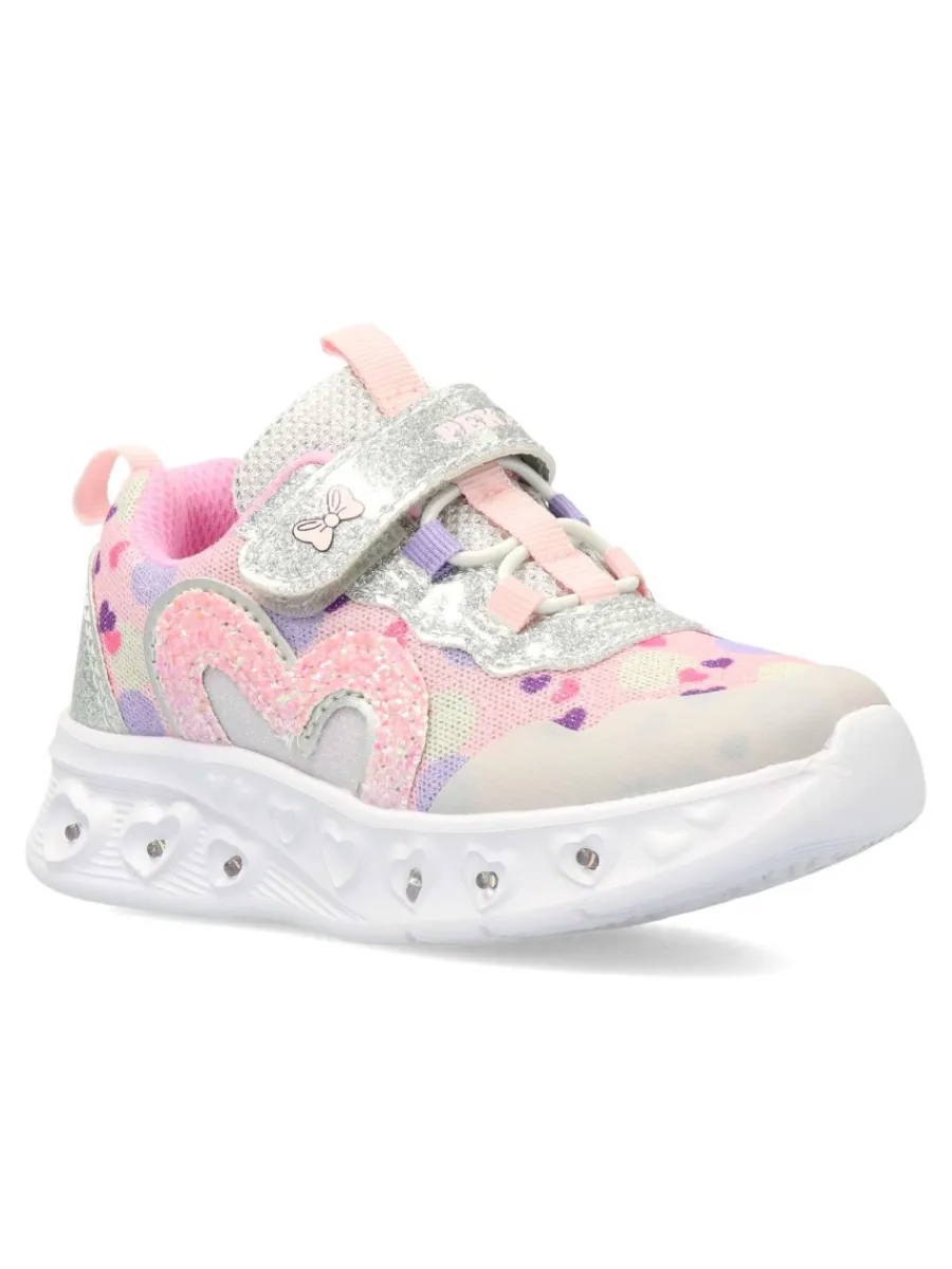Clearance PEKE'S by Vanessa PEKES Zapatilla deportiva luces corazón glitter