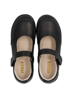Online PEKE'S by Vanessa PEKES Zapato colegial velcro de niña PEK P005 NEGRO