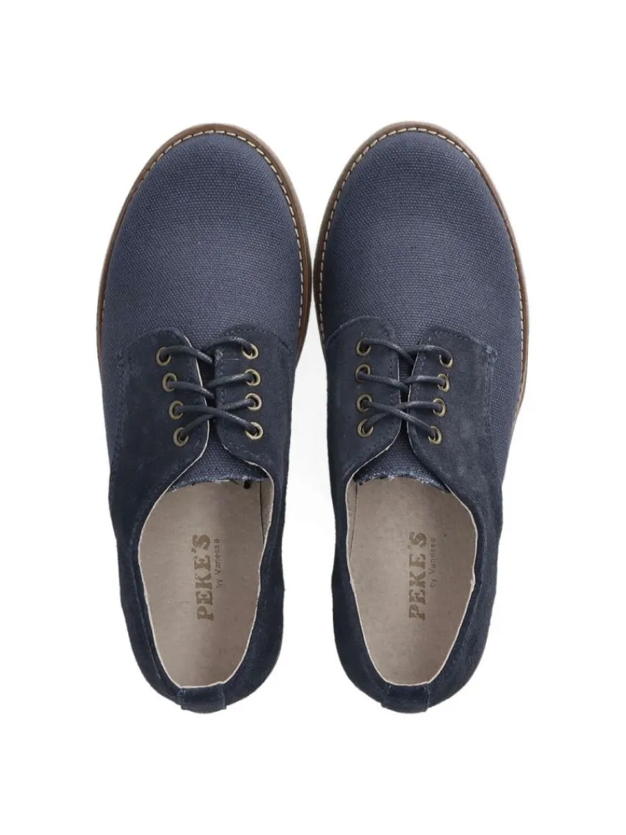 Sale PEKE'S by Vanessa PEKES Zapato comunión cordones niño PEK P1061 MARINO