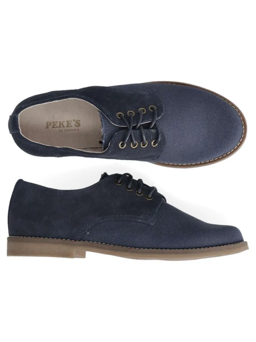 Sale PEKE'S by Vanessa PEKES Zapato comunión cordones niño PEK P1061 MARINO