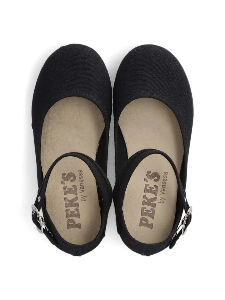Discount PEKE'S by Vanessa PEKES Zapato mercedita pique negro niña
