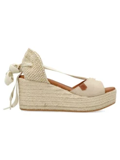 Clearance POPA Sandalia yute cintas cuña y plataforma