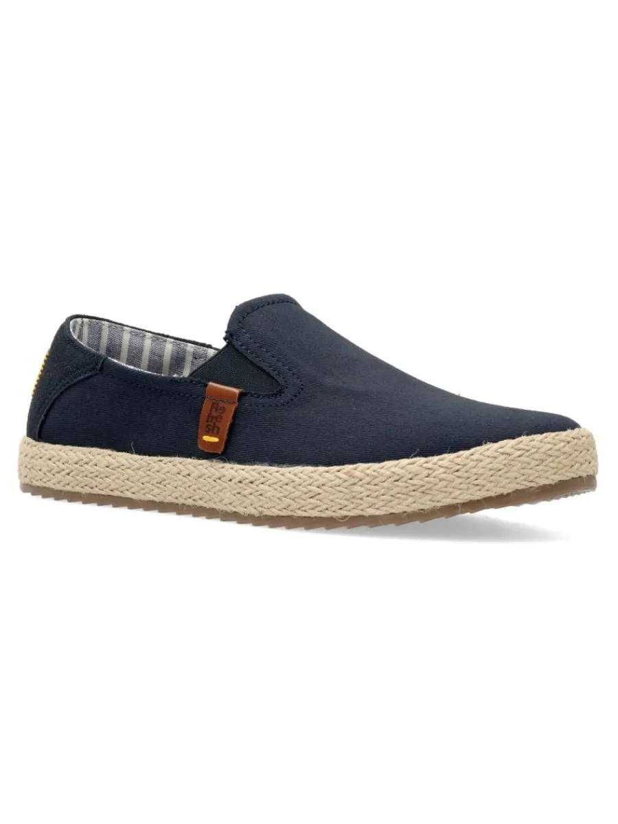 New REFRESH Mocasín lona casual cuerda trenzada