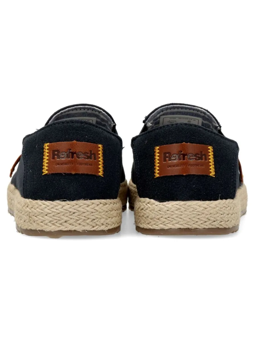 New REFRESH Mocasín lona casual cuerda trenzada