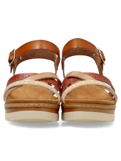 Outlet REFRESH Sandalia confort troquelada cuña