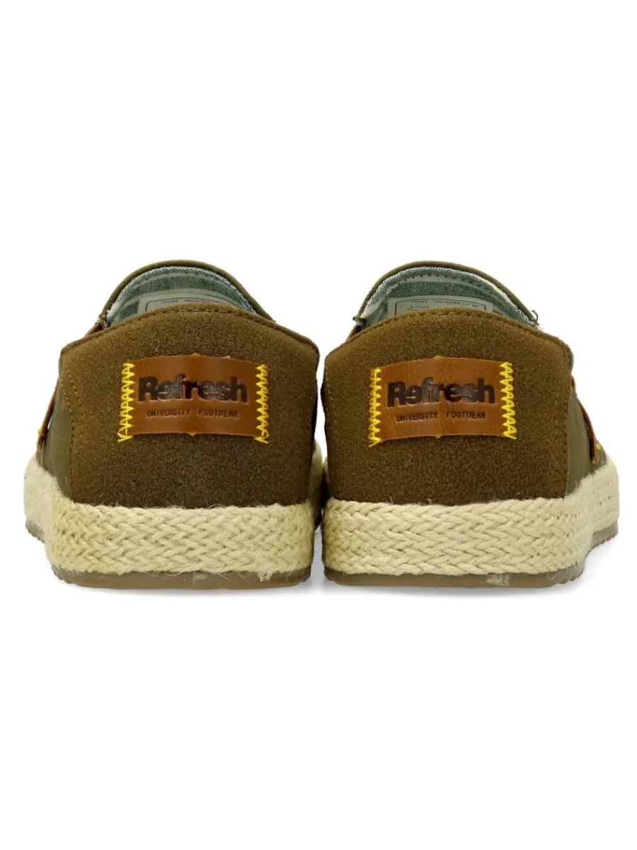 Clearance REFRESH Zapatilla lona casual cuerda trenzada
