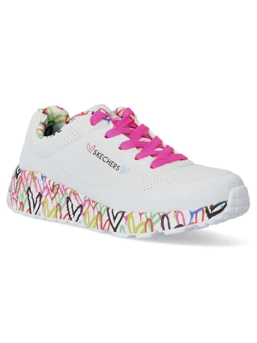 Fashion SKECHERS Deportivo casual cómodo mujer SKE 314976L BLANCO