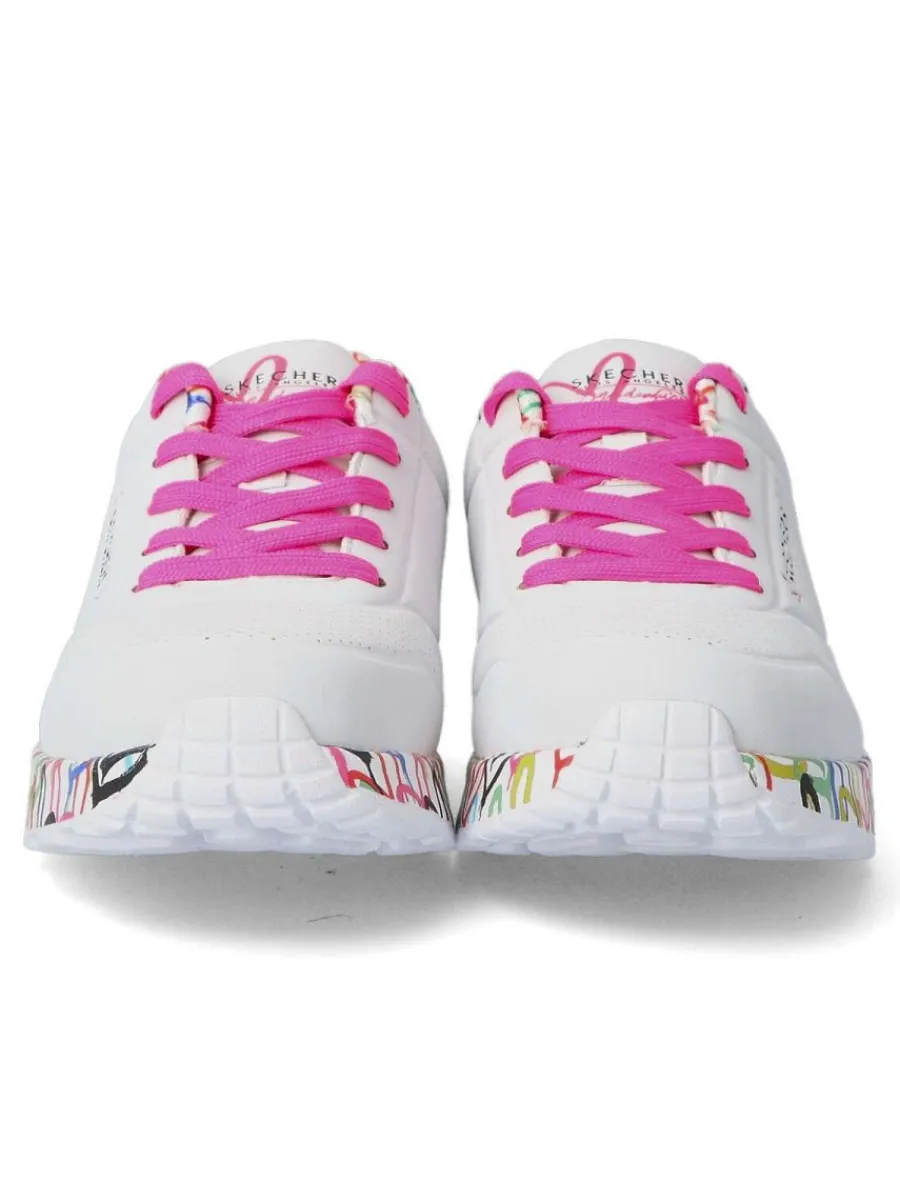 Fashion SKECHERS Deportivo casual cómodo mujer SKE 314976L BLANCO